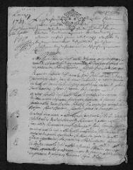 4 vues  - Registre paroissial. Baptêmes, mariages, sépultures (1741) - Baptême (janvier 1742) (ouvre la visionneuse)