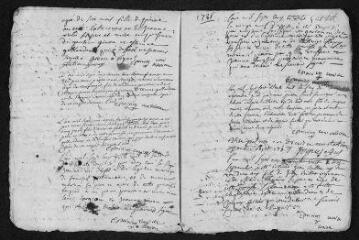 9 vues  - Registre paroissial. Baptêmes, mariages, sépultures (février 1738-janvier 1739) (ouvre la visionneuse)