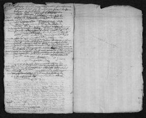 5 vues  - Registre paroissial. Baptêmes, mariages, sépultures (1745) - Mariages, sépultures (janvier 1746) (ouvre la visionneuse)