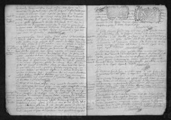 11 vues  - Registre paroissial. Baptêmes, mariages, sépultures (février-décembre 1704) (ouvre la visionneuse)