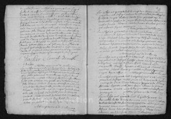 11 vues  - Registre paroissial. Baptêmes, sépultures (décembre 1747) - Baptêmes, mariages, sépultures (1748) (ouvre la visionneuse)