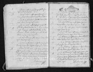 11 vues  - Registre paroissial. Baptêmes, mariages, sépultures (février 1694-février 1695) (ouvre la visionneuse)