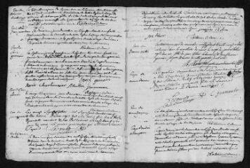 7 vues  - Registre paroissial. Baptêmes, mariages, sépultures (1739) - Baptêmes, sépultures (janvier 1740) (ouvre la visionneuse)