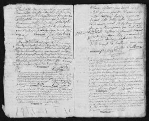 31 vues Registre paroissial. Baptêmes, mariages, sépultures (mars 1738-avril 1739)
