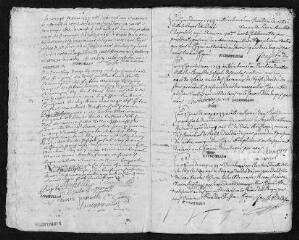 26 vues  - Registre paroissial. Baptêmes, mariages, sépultures (avril 1739-février 1740) (ouvre la visionneuse)