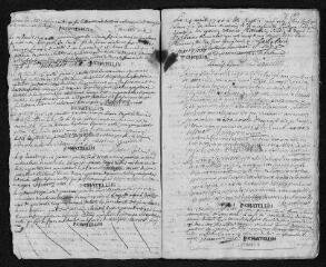 22 vues  - Registre paroissial. Baptêmes, mariages, sépultures (mars-décembre 1740) (ouvre la visionneuse)