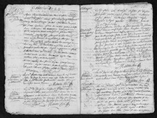 18 vues  - Registre paroissial. Baptêmes, mariages, sépultures (1744-février 1745) (ouvre la visionneuse)