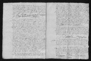 5 vues  - Registre paroissial.Baptêmes, mariages (1762) - Sépultures (février 1763 - avril 1763) (ouvre la visionneuse)