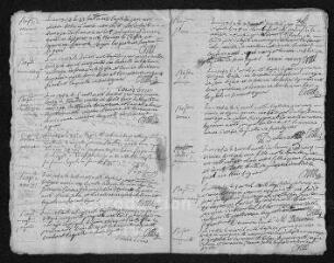 13 vues  - Registre paroissial.Baptêmes, sépultures (décembre 1741) - Baptêmes, mariages, sépultures (1742) (ouvre la visionneuse)