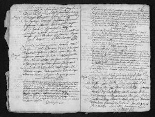 17 vues  - Registre paroissial.Baptêmes, mariages, sépultures (1745) - Mariages, sépultures (janvier 1746) (ouvre la visionneuse)