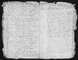 7 vues  - Registre paroissial. Baptêmes, mariages, sépultures (1757-février 1758) (ouvre la visionneuse)