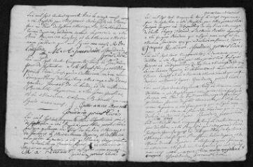 7 vues  - Registre paroissial. Baptêmes, mariages (1753) - Mariage (janvier 1754) (ouvre la visionneuse)