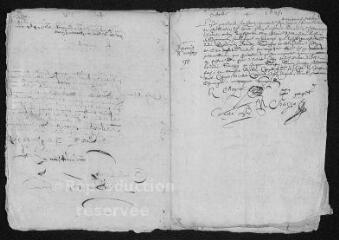 8 vues  - Registre paroissial. Mariages (septembre-octobre 1647 - février 1653) (ouvre la visionneuse)