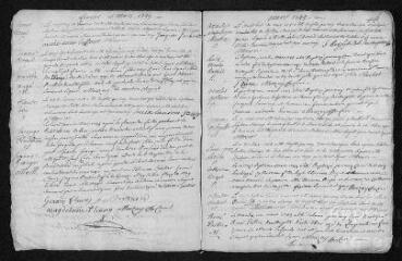21 vues  - Registre paroissial. Baptêmes, mariages, sépultures (1745) - Baptême (janvier 1746) (ouvre la visionneuse)