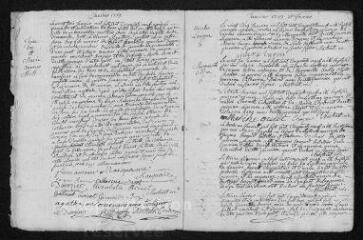 19 vues  - Registre paroissial. Baptêmes, mariages (1759) - Baptême (janvier 1760) (ouvre la visionneuse)