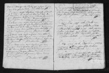 25 vues Registre paroissial. Baptêmes, mariages, sépultures (février-décembre 1705)