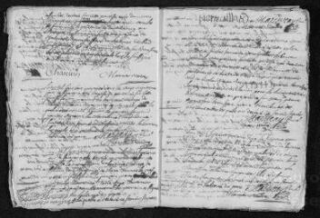 26 vues  - Registre paroissial. Baptêmes, mariages, sépultures (février-décembre 1742) (ouvre la visionneuse)