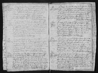 10 vues  - Registre paroissial. Baptêmes, mariages, sépultures (mars 1737-1738) (ouvre la visionneuse)