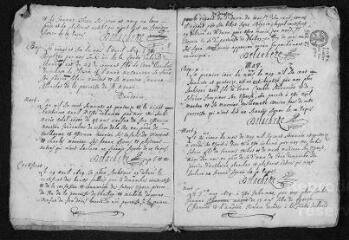 27 vues  - Registre paroissial. Baptêmes, mariages, sépultures (avril-décembre 1674) (ouvre la visionneuse)