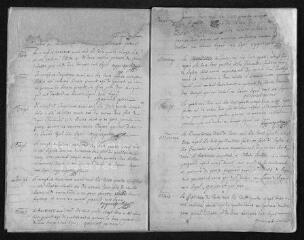 28 vues  - Registre paroissial. Baptêmes, mariages, sépultures (mars 1696-novembre 1697) (ouvre la visionneuse)