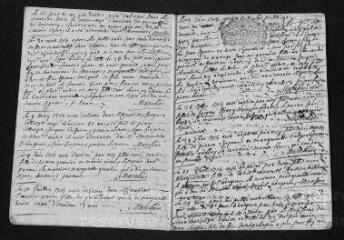 8 vues  - Registre paroissial. Baptêmes, mariages, sépultures (1715-janvier 1716) (ouvre la visionneuse)