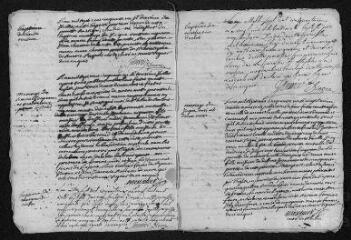 11 vues  - Registre paroissial. Baptêmes, mariages, sépultures (1751-mars 1752) (ouvre la visionneuse)