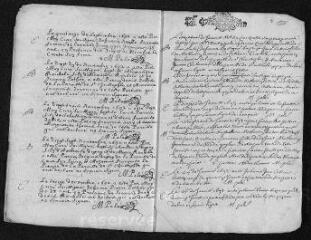10 vues  - Registre paroissial. Baptêmes, mariages, sépultures (1692-janvier 1694) (ouvre la visionneuse)