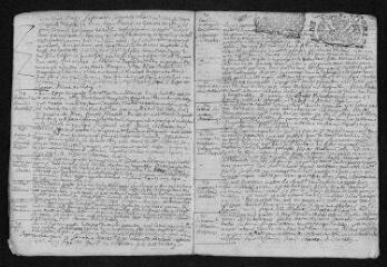 9 vues  - Registre paroissial. Baptêmes, mariages, sépultures (1704-février 1705) (ouvre la visionneuse)