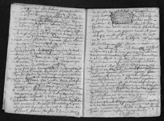 14 vues Registre paroissial. Baptêmes, mariages, sépultures (1715-janvier 1716)