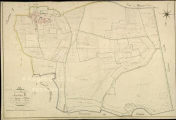 1 vue Boisseau : plans du cadastre napoléonien. Section B1 dite du bourg et du melleret