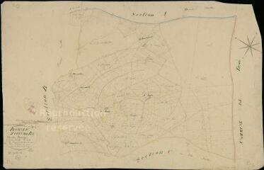 1 vue Bonneveau : plans du cadastre napoléonien. Section B2 dite du bourg