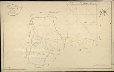 1 vue Briou : plans du cadastre napoléonien. Section A dite des bois