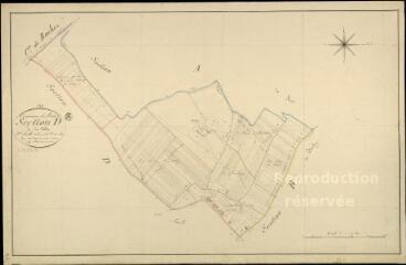 1 vue  - Briou : plans du cadastre napoléonien. Section D2 dite de la sithe (ouvre la visionneuse)