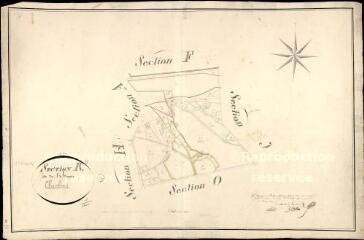 1 vue  - Chambord : plans du cadastre napoléonien. Section K dite de l'annerie (ouvre la visionneuse)