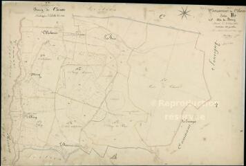 1 vue Chaon : plans du cadastre napoléonien. Section B1 dite du bourg