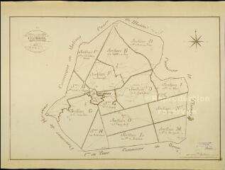 1 vue  - Chambord : plans du cadastre napoléonien. Tableau d'assemblage (original manquant, remplacé par plan coté 3 P 2/37 TA) (ouvre la visionneuse)