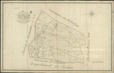 1 vue  - Chapelle-Montmartin (La) : plans du cadastre napoléonien. Section B1 dite des Maula (ouvre la visionneuse)