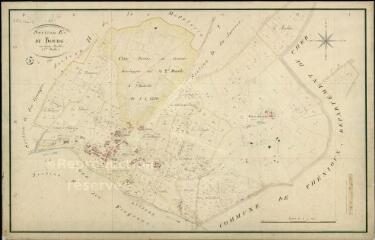 1 vue  - Chatres-sur-Cher : plans du cadastre napoléonien. Section E1 dite du Bourg (ouvre la visionneuse)