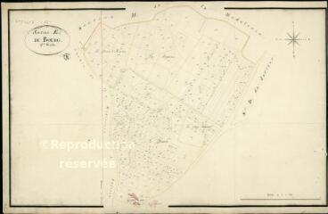 1 vue  - Chatres-sur-Cher : plans du cadastre napoléonien. Section E2 dite du Bourg (ouvre la visionneuse)