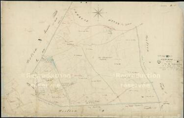 1 vue  - Chaumont-sur-Tharonne : plans du cadastre napoléonien. Section D1 dite du Bourg (ouvre la visionneuse)