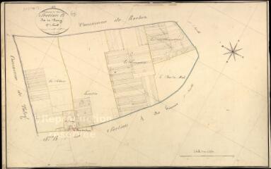 1 vue  - Concriers : plans du cadastre napoléonien. Section B2 dite du Bourg (ouvre la visionneuse)
