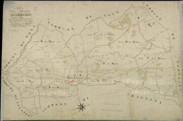 1 vue  - Cour-Cheverny : plans du cadastre napoléonien. Tableau d'assemblage (ouvre la visionneuse)