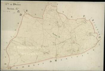1 vue Dhuizon : plans du cadastre napoléonien. Section G