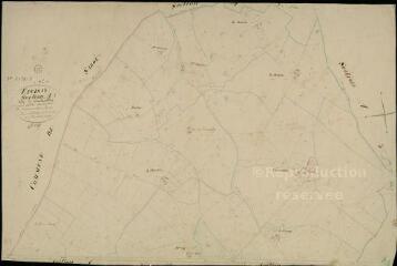 1 vue Epuisay : plans du cadastre napoléonien. Section A1 dite de Courtamblay
