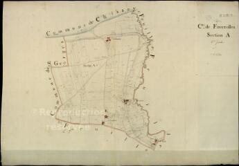 1 vue Faverolles : plans du cadastre napoléonien. Section A4