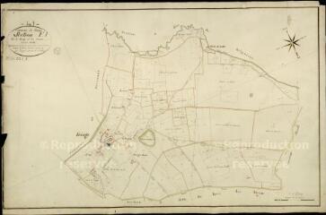 1 vue Feings : plans du cadastre napoléonien. Section F1 dite du bourg et des aunaies
