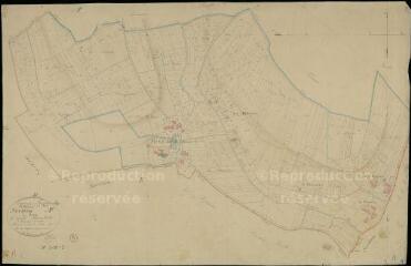 1 vue Fontaine-les-Coteaux : plans du cadastre napoléonien. Section A1 dite du Bourg