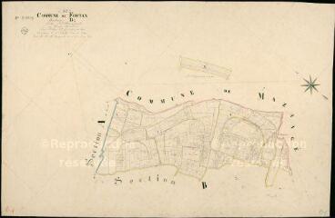1 vue Fortan : plans du cadastre napoléonien. Section B1 dite de Bréviande