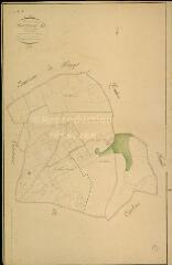 1 vue Fresnes : plans du cadastre napoléonien. Section D2 dite de la filerie