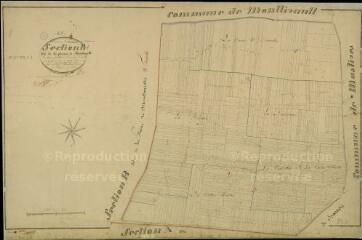 1 vue  - Huisseau-sur-Cosson : plans du cadastre napoléonien. Section B1 dite de la plaine de Montlivault (ouvre la visionneuse)